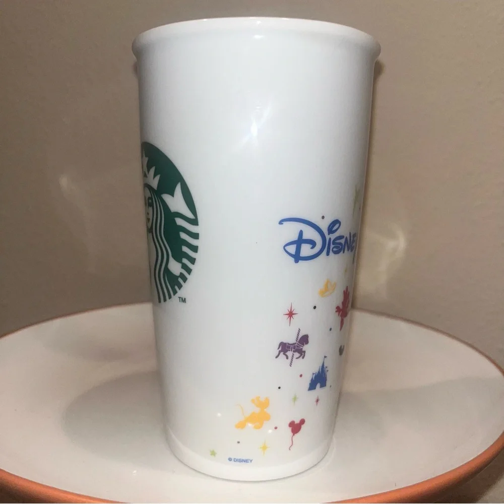 Starbucks‎ Disney Parks 2015 Magic Kingdom Ceramic Coffee Travel Mug 12oz.